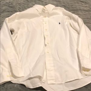 White polo button down